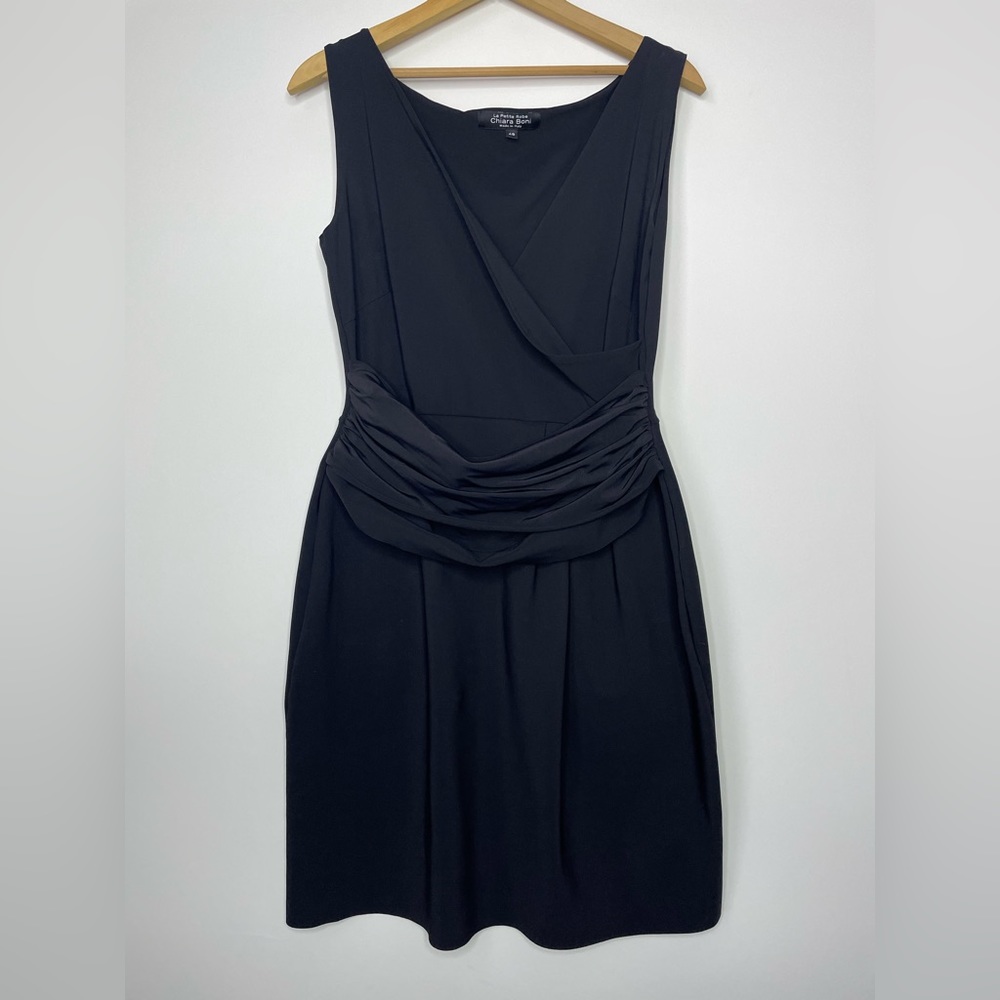 CHIARA BONI La Petite Robe Sleeveless Above-Knee Black Dress Women’s Size 12